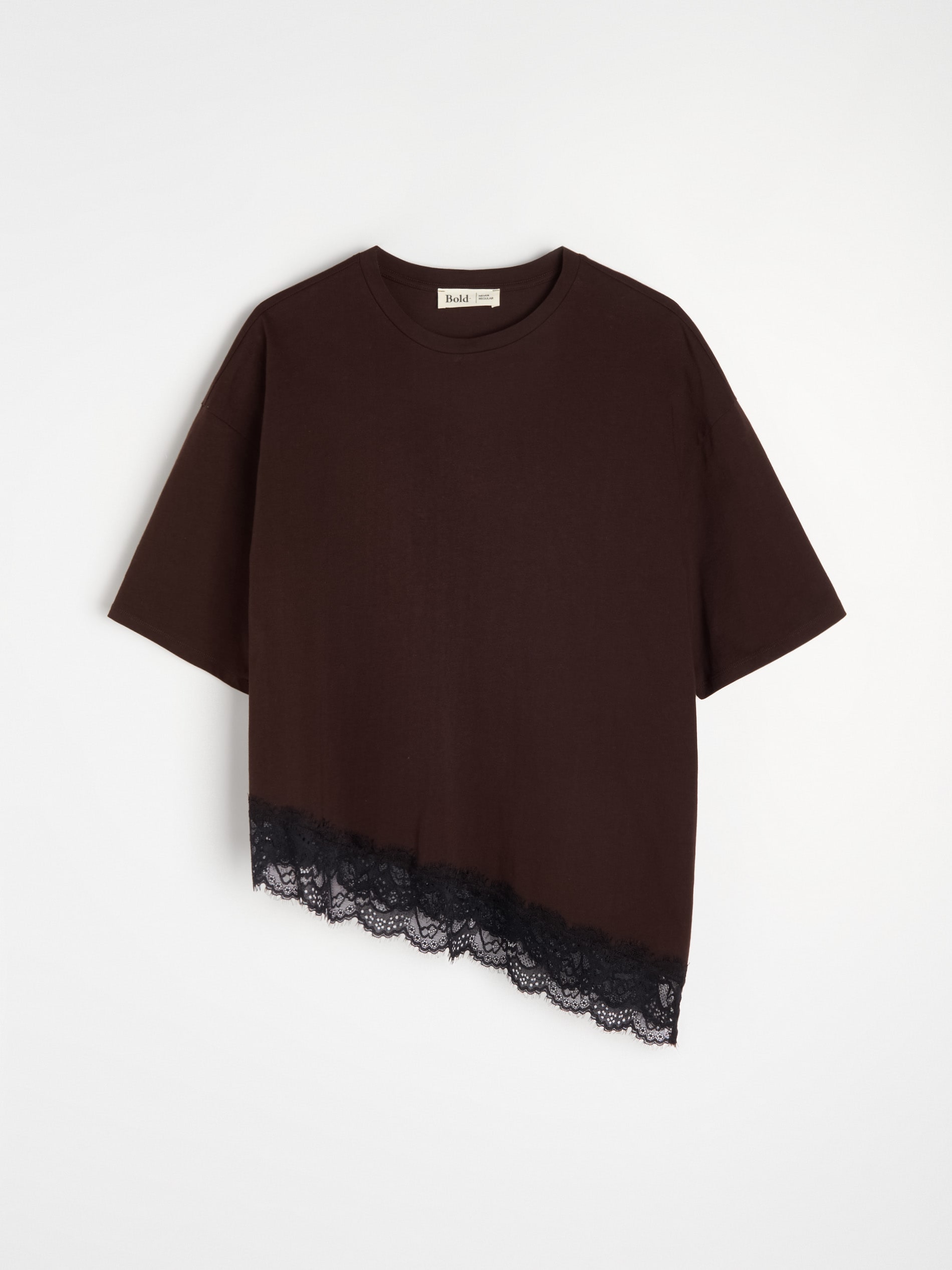 Sinsay Pamučna bluza s čipkastim obrubom | shoptok.hr