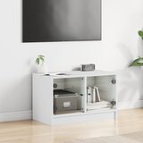 TV ormarić sa staklenim vratima bijeli 68x37x42 cm | shoptok.hr