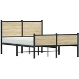 vidaXL Kovinski posteljni okvir z vzglavjem in vznožjem 120x200 cm | Shoptok.si