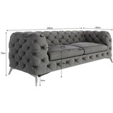 Ropez Siva baršunasti sofa 225 cm Chelsea – | shoptok.hr