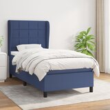  The Living Store Box spring postelja z vzmetnico modra 80x200 cm blago - Box Spring Postelja, (21439943) Cene