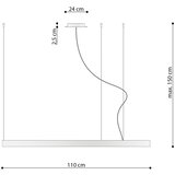 Thoro Črna aluminijasta LED viseča svetilka &amp;oslash; 110 cm RIO &amp;ndash; Slike