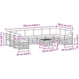  Set vanjskih sofa 11 kom. Bijela i bež Poliester | shoptok.hr