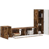  Set TV komoda Zidne 4 pcs Dimljeni hrast Konstruirano drvo | shoptok.hr