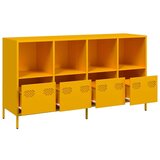 vidaXL Komoda gorčično rumena 135x39x73,5 cm hladno valjano jeklo | Shoptok.si