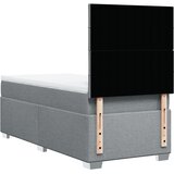  Krevet s oprugama i madracem svjetlosivi 100x200 cm od tkanine | shoptok.hr