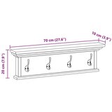  Obešalnik za plašče na steni Naravna 70 x 10 x 20 cm, (5000161718) | Shoptok.si