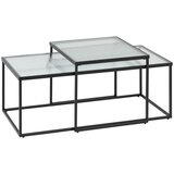 Kave Home Črne steklene mizice v kompletu 2 ks 55x100 cm Akemi – | Shoptok.si