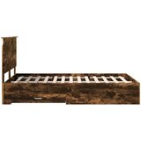  Krevetna konstrukcija s ladicama Dimljeni hrast 120 x 200 cm | shoptok.hr