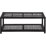  Klupa za obuću crna 80 x 40 x 30 cm od poliratana | shoptok.hr