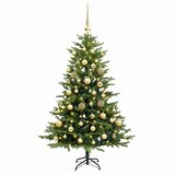  Umjetno božićno drvce s kuglicom 120 cm 150 LED lampica - Zelena 120 cm s LED žaruljama i zlatnim kuglicama | shoptok.hr