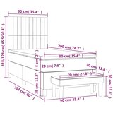  Krevet s oprugama i madracem crni 90x200 cm od tkanine | shoptok.hr