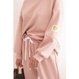 Kesi Włoski Women's set with a loose sweatshirt and pants with the word LOVE dark powder pink | ePonuda.com