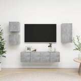  5-dijelni set TV ormarića siva boja betona konstruirano drvo | Eponuda.com