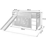 MID.YOU Igralna Postelja Manuel, 90x200, Roza, Tobogan | Shoptok.si