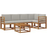  Set vanjskih sofa 6 kom. Prirodna i svijetlo siva | shoptok.hr