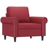  Fotelja s tabureom crvena boja vina 60 cm od umjetne kože | shoptok.hr