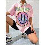 K&H TWENTY-ONE Women's Powder Pink Ready Wit Printed Oversized Leggings Suit | shoptok.hr