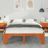  Konstrukcija postelje Rjava 150 x 200 cm Masivno borovo les, (5000127108) | Shoptok.si