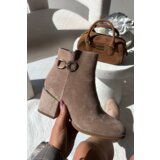 Boto Insulated Women's Ankle Boots with Gold Details on Heel Beige Dorisse | shoptok.hr