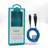 DEVIA USB Data kabl Fish 1 Micro 2.4A plava Cene