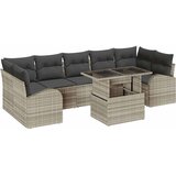  Sjedeća garnitura za vrt 8 kom. Svijetlo siva poliratan Svjetlosiva 100 x 55 x 73 cm | shoptok.hr