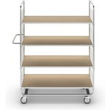 Kongamek Nivojski ESD-voziček s 4 policami, 4 vrtljiva kolesa, 2 z zavoro, dolžina 945 mm, ŠxV 470 x 1120 mm | Shoptok.si