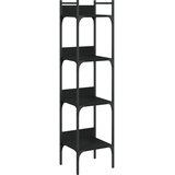 Police za knjige 4 razine crne 35x30x138,5 cm konstruirano drvo | Eponuda.com