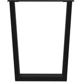  Noge za jedilno mizo v obliki črke V, 2 kosa, črne, 70 x (72-73,3) cm, jeklo, (22123809) | Shoptok.si