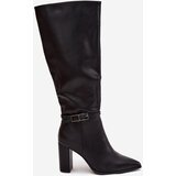 Boto Women's Insulated Heeled Boots with Buckle Black Fionelle | Shoptok.si
