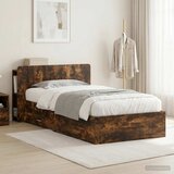  Okvir kreveta s pohranom Dimljeni hrast 80 x 200 cm | shoptok.hr