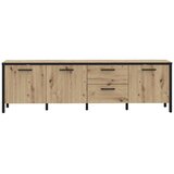 Modern Living Tv-element Kirikus, Barva Hrasta, Črna | Shoptok.si