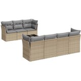 Maison Chic Seti vrtnega pohištva - Vrtna garnitura - Vrtni pohištvo set 8-delna z blazinami bež poli ratan, (21800054) | Shoptok.si
