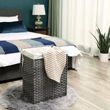 Songmics Košara za rublje od umjetnog ratana 90L siva | shoptok.hr