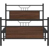  Posteljni okvir brez vzmetnice hrast 100x190 cm inženirski les, (21829228) | Shoptok.si