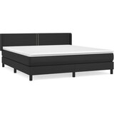 Maison Chic Box spring postelja - Vzmetna postelja z vzmetnico črn 160x200 cm umetno usnje SL7773, (21902123) | Shoptok.si