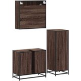 vidaXL 3-dijelni set kupaonskog namještaja boja smeđeg hrasta drveni | shoptok.hr