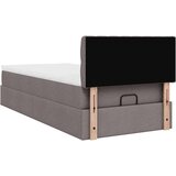 vidaXL Otomanski posteljni okvir z vzmetnico taupe 90x190 cm blago, (21609037) | Shoptok.si