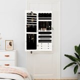  Zidni ormarić za nakit s ogledalom bijeli 37,5 x 10 x 106 cm | Eponuda.ba