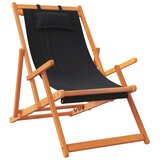  Sklopive stolice za plažu od tkanine 2 kom crne | Eponuda.com