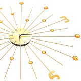  Zidni sat metalni 70 cm zlatni | shoptok.hr