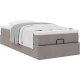 vidaXL Otomanski posteljni okvir z vzmetnico taupe 90x190 cm blago, (21611598) | Shoptok.si
