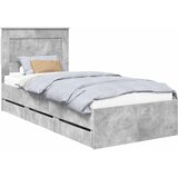  Krevetna konstrukcija s ladicama Betonski sivi 90 x 200 cm | shoptok.hr