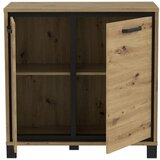 MID.YOU Komoda Trondheim, Barva Hrasta, Črna | Shoptok.si