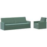  Set sofe 2 pcs Morska zelena Baršun - zelena boja mora 1-Sjedalo + 3-Sjedalo (210 cm) | shoptok.hr