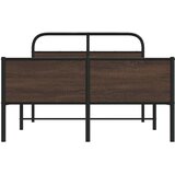vidaXL Posteljni okvir brez vzmetnice 120x200 cm rjav hrast inž. les | Shoptok.si