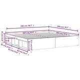  Za krevet smeđi hrast 200 x 200 cm | shoptok.hr