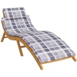  Blazina za ležalnik siva karo 186x58x4 cm oxford tkanina, (20623440) | Shoptok.si
