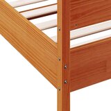  Okvir kreveta s uzglavljem voštano smeđi 75x190 cm od borovine | shoptok.hr