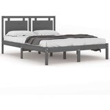  Za krevet od masivne borovine sivi 200 x 200 cm | shoptok.hr